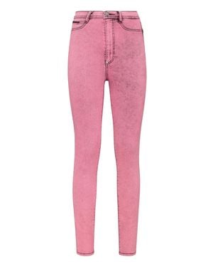 Philipp Plein Super-High-Waist-Jeggings - Pink