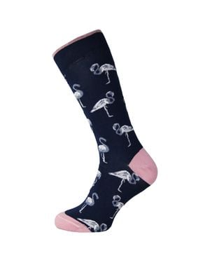 Ted Baker Baumwollsocken Mit Flamingo-print - Blau