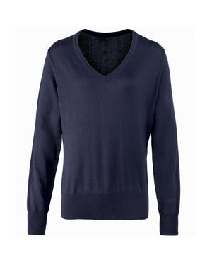 PREMIER Damen Strickpullover Mit V-Ausschnitt (Marineblau)