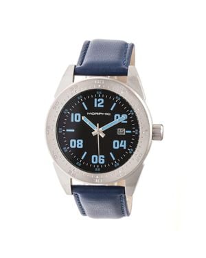 Morphic M63 Series Uhr Mit Lederarmband Und Datum - Mettallic