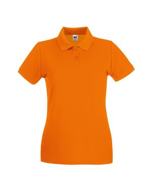 Fruit Of The Loom Damen Lady-Fit Premium Kurzarm-Poloshirt - Orange