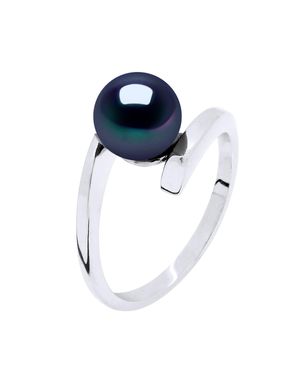 Ateliers Saint Germain Armreif-Ring, Echte Süßwasser-Zuchtperle, Rund, 7–8 Mm - Blau