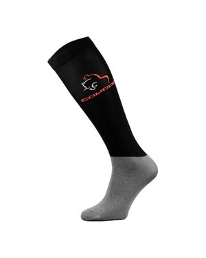 Comodo 1 Pack Damen Mikrofaser Reiterkniestrümpfe - Schwarz