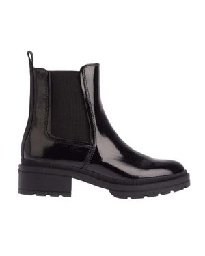 Rocket Dog "Iggie" Stiefeletten Für Damen, Lackleder, Blockabsatz - Schwarz