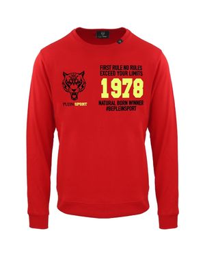 Philipp Plein Natural Born Winner Logo Roter Pullover
