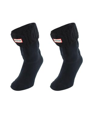 HUNTER Original Kabel Kurze Stiefelsocken - Schwarz