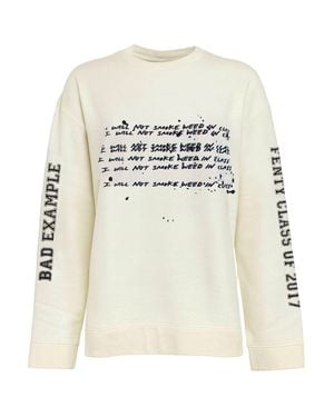 PUMA X Rihanna Fenty Grafik Damen Pullover Off - Weiß