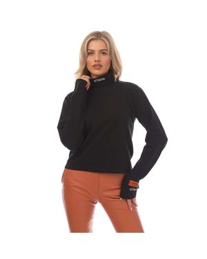 Heron Preston T-Shirt Rollkragen Für Damen Langärmlig /Weiß) - Schwarz
