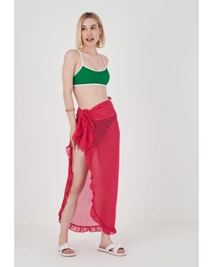 Herita Pareo Long Monochrome - Rot