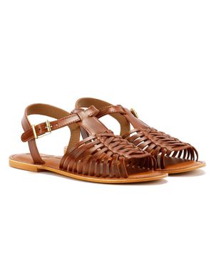 TOWER London Tower London Hurache Sandalen Aus Leder - Braun