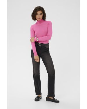 Kaffe Rollkragen Astrid Rollkragen Slim Fit - Pink