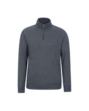 Mountain Warehouse "Bamburgh" Pullover Mit Halbem Reißverschluss Für Herren (Marineblau)