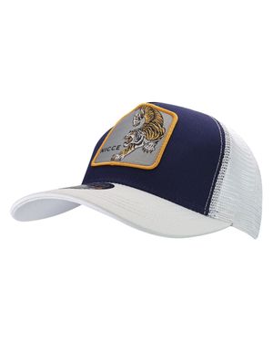 Nicce London Herren Tigerprint Baumwollmütze - Blau