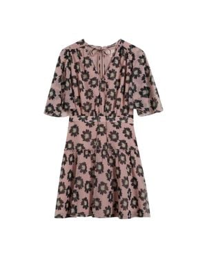 Ted Baker Minikleid Für Damen, Tailliert Und Ausgestellt - Braun