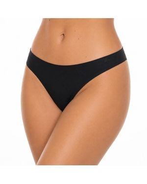 Janira Damen Tanga Cero Baumwolle Unsichtbar 1031202 - Schwarz