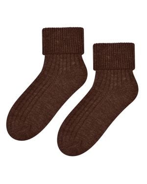 Steve Madden Damen Bettsocken Aus Wolle - Braun
