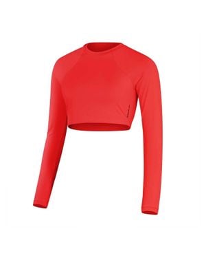 Speedo Oberteil Für Damen, Jersey, Schmal, Raglanärmel - Rot