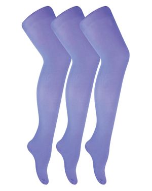 Sock Snob 3 Paar Multipack Damen 40 Denier Pastellstrumpfhosen - Blau