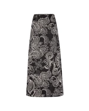 Dreimaster Rock Damen Schwarz Weiss - Grau