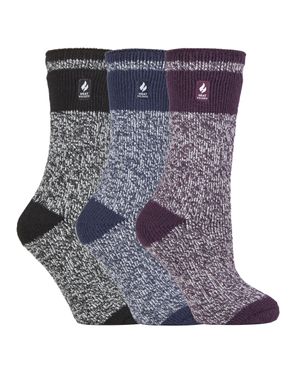 Heat Holders 3Er-Pack Multipack Damen Isolierte Thermo-Socken Für Den Winter - Blau
