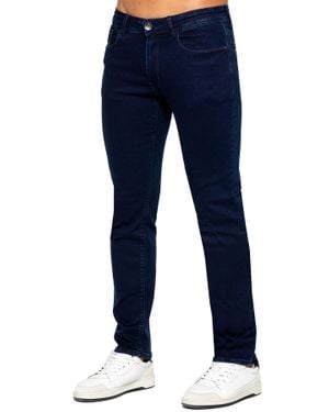 Eto Herren Jeans Mit Geradem Bein - Blau