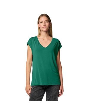 Pieces "Pckamala" T-Shirt Für Damen, V-Ausschnitt, Jerseyware (Pfeffer-Grün)