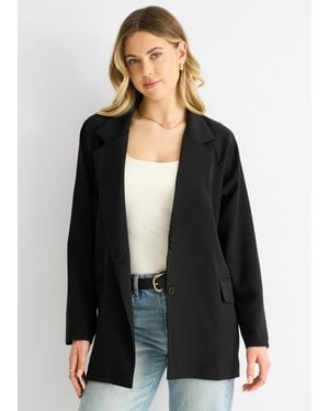 Gini London Schwarzer Taillierter Blazer