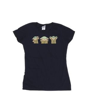 Star Wars "The Mandalorian" T-Shirt Für Damen (Marineblau)
