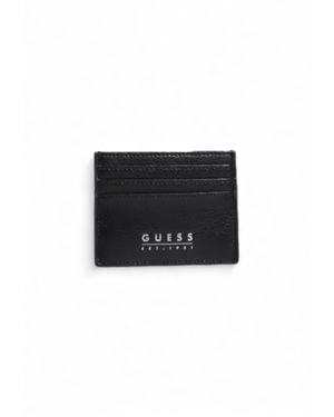 Guess Herren Kartenhalter Aus Schwarzem Leder