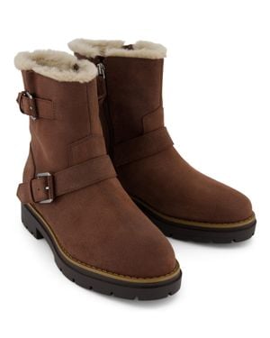 TOMS Ionie Moto Wildleder Stiefel - Braun