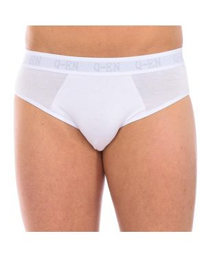 Q En Herren Atmungsaktive Elastische Bambus-Slips Q510 - Weiß