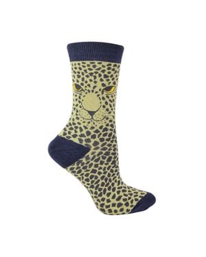Miss Sparrow 1 Pack Damen Socken Mit Tierischem Muster Aus Bambus - Grün