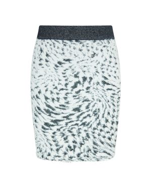 myMo Strickrock Damen Weiss Schwarz - Grau