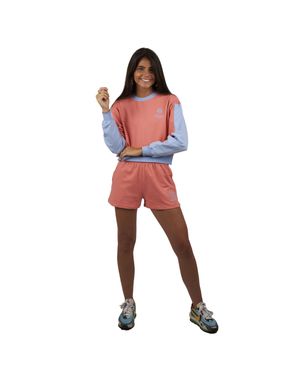 Superb Be Happy Rsc-S2102 Damen Sweatshirt Mit Rundhalsausschnitt Und Langen Ärmeln - Rot