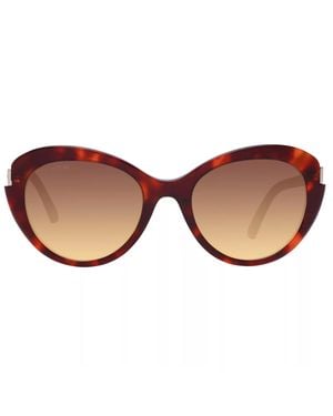 Swarovski Sk0327 Ovale Acetat-Sonnenbrille Für Damen - Braun