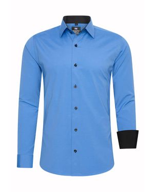 Rusty Neal Overhemd Slim Fit - Blau