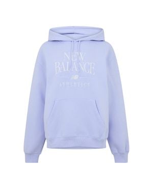 New Balance "Trackside" Kapuzenpullover Für Damen (Flieder) - Blau