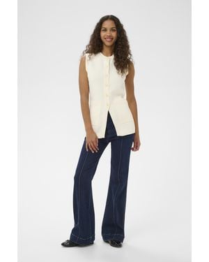 Saint Tropez Strickweste Nabisz Strickweste Fitted - Blau