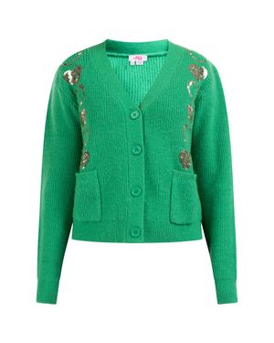 myMo Strickjacke Damen - Grün