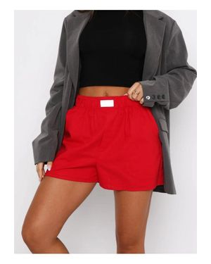 Everyday the Label Damen Shorts Mit Elastischem Bund - Rot
