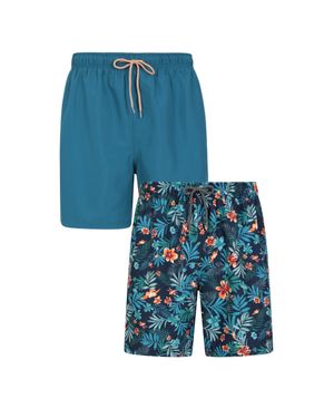 Mountain Warehouse "Aruba" Badeshorts Für Herren(2Er-Pack) (Benzin) - Blau