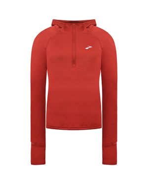 Brooks Notch Thermal 2.0 Damen Rote Lauf-Hoodie