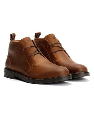 TOWER London Tower London Armour Chukka Lace Leder Hell Stiefel - Braun