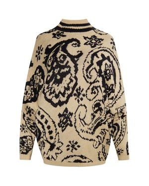 Usha Poncho-Pullover Damen - Grau
