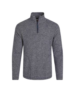 Weird Fish "Laramie" Fleece Mit Kurzem Reißverschluss Für Herren (Marineblau) - Grau