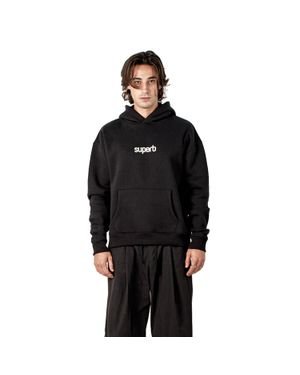 Superb Herren Oversized Hoodie Mit Voluminösem Kapuzenhexaline Sprb6500 - Schwarz