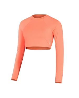 Speedo Kurzes Top Für Damen, Schmal, Raglanärmel - Orange