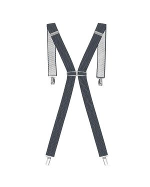 Enzo Elastische Polka Dot Hosenträger - Schwarz