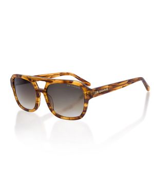 Infinity Leather De-Gamme Rechteckige Sonnenbrille Mit Polarisation - Braun
