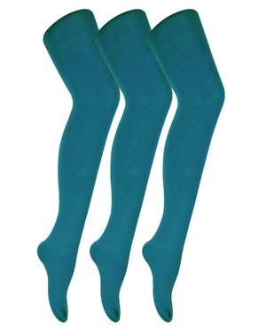 Sock Snob 3 Paar Multipack Damen Farbige Undurchsichtige 80 Denier Strumpfhosen - Blau
